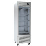 Armario Expositor de Refrigeración Acero Inoxidable 1 Puerta de Cristal 4 Estantes 610 Litros Gama AN GN 2/1 - 687x796x2112h mm AN 23 CR Infrico