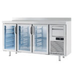 Frente Mostrador Refrigerado Acero Inoxidable 3 Puertas de Cristal 6 Estantes 520 Litros Gama 600 - 1960x600x1050h mm FMPP2000 CR Infrico