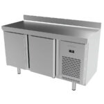 Mesa Refrigerada Acero Inoxidable 2 Puertas Opacas 2 Estantes 255 Litros Gama 600 - 1468x600x850h mm IM602P Infrico