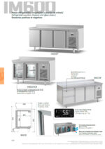Mesa de Congelación Acero Inoxidable 4 Puertas Opacas 4 Estantes 540 Litros Gama 600 - 2452x600x850h mm IM604PN Infrico - Imagen 3