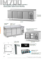 Mesa de Congelación GN 1/1 Acero Inoxidable 2 Puertas Opacas 2 Estantes 305 Litros Gama IM 700 - 1468x700x850h mm IM702PN Infrico - Imagen 3