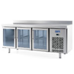 Mesa Refrigerada Acero Inoxidable 3 Puertas de Cristal 3 Estantes 400 Litros Gama 600 - 1960x600x850h mm IM603PCR Infrico