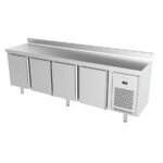 Mesa de Congelación Acero Inoxidable 4 Puertas Opacas 4 Estantes 540 Litros Gama 600 - 2452x600x850h mm IM604PN Infrico