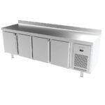 Mesa de Congelación GN 1/1 Acero Inoxidable 4 Puertas Opacas 4 Estantes 630 Litros Gama IM 700 - 2452x700x850h mm IM704PN Infrico