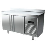 Mesa Congelación de Acero Inoxidable 2 Puertas Opacas 2 Estantes 250 Litros Gama 600 - 1468x600x850h mm BMPP 1500 BT Infrico