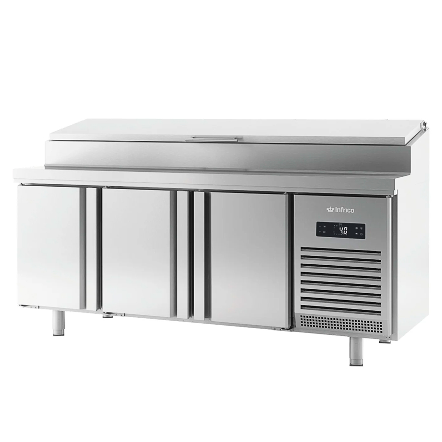 Mesa-Refrigerada-de-Acero-Inoxidable-para-Ensaladas-3-Puertas-de-Cristal-3-Estantes-38570-Litros-Gama-600-1960x600x1100h-mm-BMPP-2000-EN-Infrico.jpg Mesa Refrigerada de Acero Inoxidable para Ensaladas 3 Puertas de Cristal 3 Estantes 385+70 Litros Gama 600 - 1960x600x1100h mm BMPP 2000 EN Infrico - Imagen 1