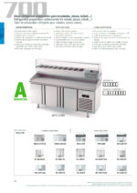 Mesa Refrigerada para Ensaladas 3 Puertas Opacas 3 Estantes 355 Litros 8 Cubas GN1/4 Gama 700 - 1460x700x885h mm ME 1003EN Infrico - Imagen 3