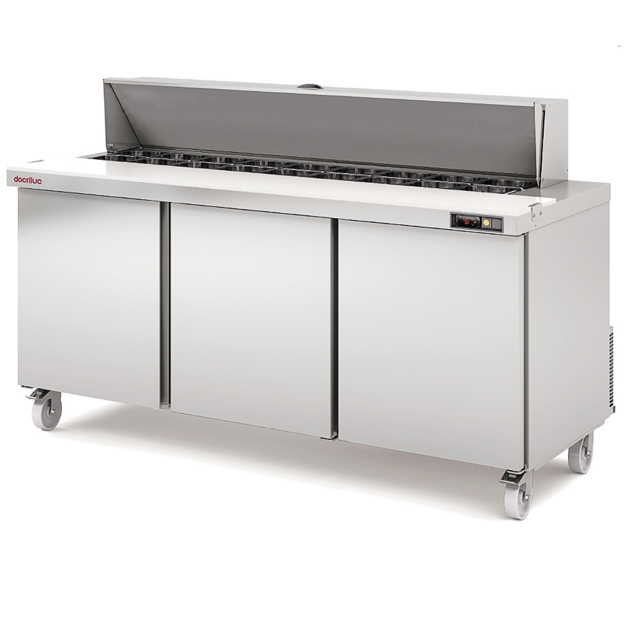 Mesa-Refrigerada-para-Preparacion-Acero-Inoxidable-18-Cubetas-GN1-6-100-3-Puertas-Opacas-6-Estantes-500-Litros-Gama-US-RANGE-DSDT-1837x805x1175h-mm-DSDT-72-18-Docriluc.jpg Mesa Refrigerada para Ingredientes Acero Inoxidable 18 Cubetas GN1/6 -100 - 3 Puertas Opacas 6 Estantes 500 Litros Gama US RANGE DSDT 1837x805x1175h mm DSDT-72-18 Docriluc - Imagen 1