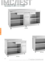 Mueble Cafetero Acero Inoxidable 2 Cajones 1 Tolva 1 Puerta Opaca 1 Estante Gama IMC 1960x600x1050h mm IMC200 Infrico - Imagen 3
