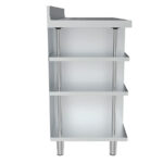 Mueble Cafetero Acero Inoxidable 2 Puertas Opacas 2 Cajones 1 Tolva Gama MCAF 1468x600x1050h mm MCAF 1500 Infrico - Imagen 4