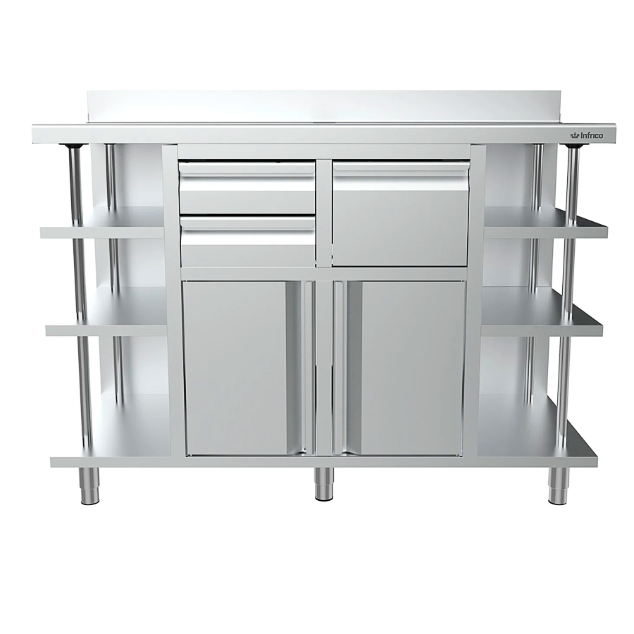 Mueble-Cafetero-Acero-Inoxidable-2-Puertas-Opacas-2-Cajones-1-Tolva-Gama-MCAF-1468x600x1050h-mm-MCAF-1500-Infrico.jpg Mueble Cafetero Acero Inoxidable 2 Puertas Opacas 2 Cajones 1 Tolva Gama MCAF 1468x600x1050h mm MCAF 1500 Infrico - Imagen 1
