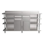 Mueble Cafetero Acero Inoxidable 2 Puertas Opacas 2 Cajones 1 Tolva Gama MCAF 1960x600x1050h mm MCAF 2000 Infrico - Imagen 5