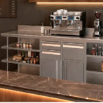 Mueble Cafetero Acero Inoxidable 2 Puertas Opacas 2 Cajones 1 Tolva Gama MCAF 2450x600x1050h mm MCAF 2500 Infrico - Imagen 6