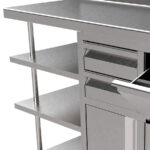 Mueble Cafetero Acero Inoxidable 2 Puertas Opacas 2 Cajones 1 Tolva Gama MCAF 2450x600x1050h mm MCAF 2500 Infrico - Imagen 7