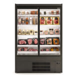 Mural Refrigerado Negro para Carnicería y Charcutería 2 Puertas de Cristal 4 Estantes 510 Litros Gama EMD 1310x635x2000h mm EMD0 12 M1 Docriluc