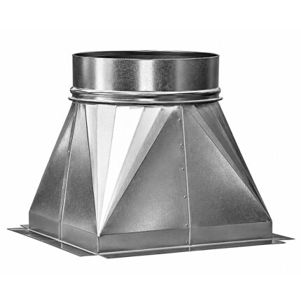 Ø 250 mm - 10/10 - Tolva Recta de Acero Galvanizado para la Instalación de Extracciones de Humo TR1025 Donbar