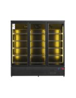 Armario Expositor Refrigerado Negro 3 Puertas de Cristal 1800 Litros 15 Estantes 1880x710x2030h mm GFO71 GASFRIT - Imagen 3