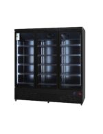 Armario Expositor Refrigerado Negro 3 Puertas de Cristal 1800 Litros 15 Estantes 1880x710x2030h mm GFO71 GASFRIT - Imagen 2