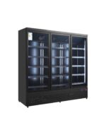 Armario Expositor Refrigerado Negro 3 Puertas de Cristal 1800 Litros 15 Estantes 1880x710x2030h mm GFO71 GASFRIT