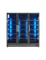 Armario Expositor Refrigerado Negro 3 Puertas de Cristal 1600 Litros 15 Estantes 1880x710x2050h mm GFO70SUBCO GASFRIT - Imagen 2